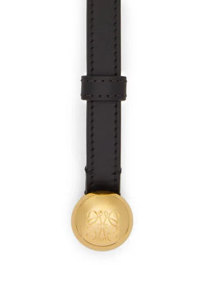 Loewe Ceinture En Cuir De Veau Lisse Pebble In Black