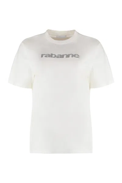 Rabanne Embellished Logo Regular T-shirt