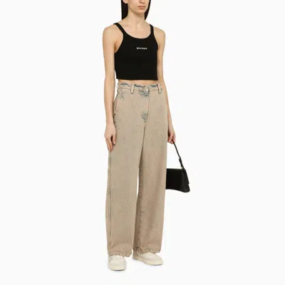 Palm Angels Bi Colore Overdye Wide Fit Jeans