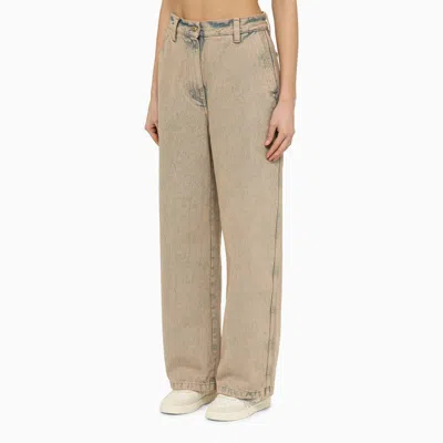 Palm Angels Bi Colore Overdye Wide Fit Jeans