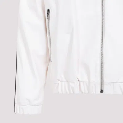 Palm Angels Monogram Off White Leather Jacket