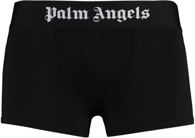 Palm Angels Men's Set Of Two Cotton Boxers | Size Small | Pmuh001c99fab0020110 Color Whiteblack