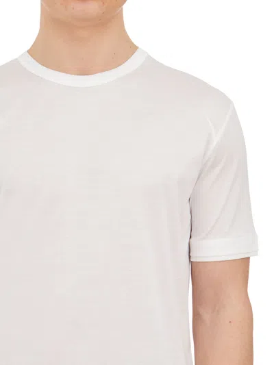 Paolo Pecora Crew Neck Sweater In Silk And Cotton
