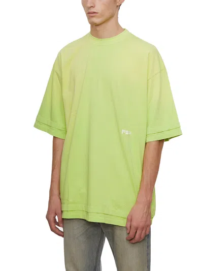 Pdf Man T-shirt Acid Green Size Xl Cotton