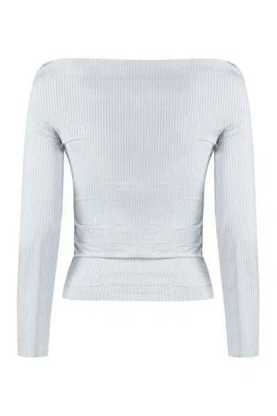 Philosophy Di Lorenzo Serafini Modern Crepe Blouse With Side Button Fastening