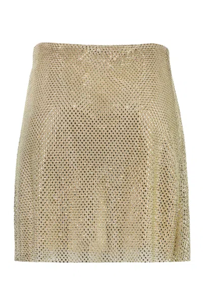 Philosophy Di Lorenzo Serafini Sparkling Gold Mini-skirt For Women