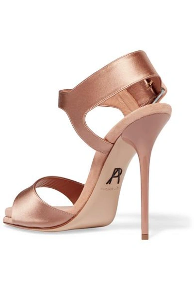 Shop Paul Andrew Kalida Satin And Suede Sandals