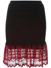 ALEXANDER MCQUEEN knitted peplum skirt,DRYCLEANONLY