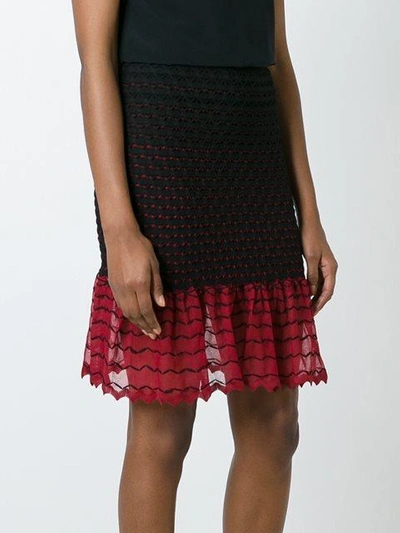Shop Alexander Mcqueen Knitted Peplum Skirt