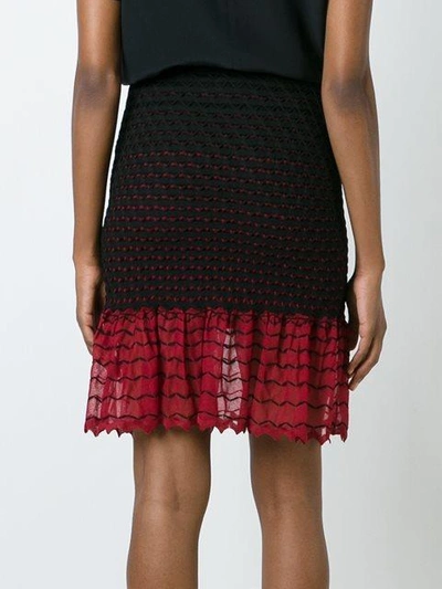 Shop Alexander Mcqueen Knitted Peplum Skirt