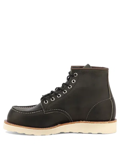 Red Wing Shoes Men's "classic Moc" Lace-up Boots In Black