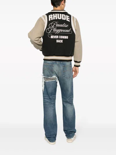 Rhude Canvas Varsity Jacket