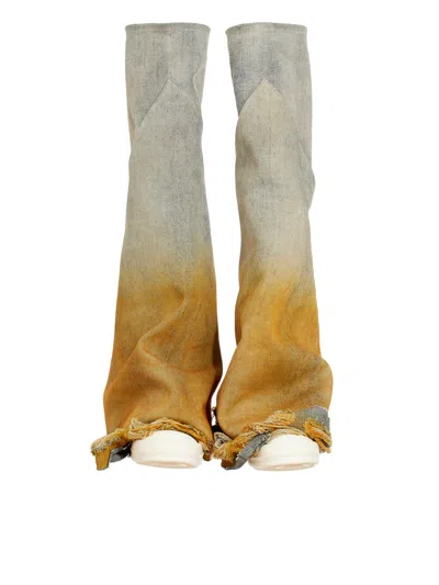 Rick Owens Stivale In Denim Fetish