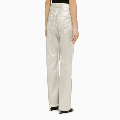Rotate Birger Christensen Silver Pants In Organic Denim