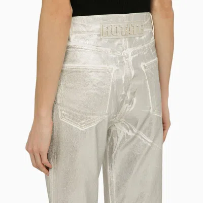 Rotate Birger Christensen Silver Pants In Organic Denim