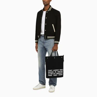 Saint Laurent Classic Black Canvas Tote Handbag For Men