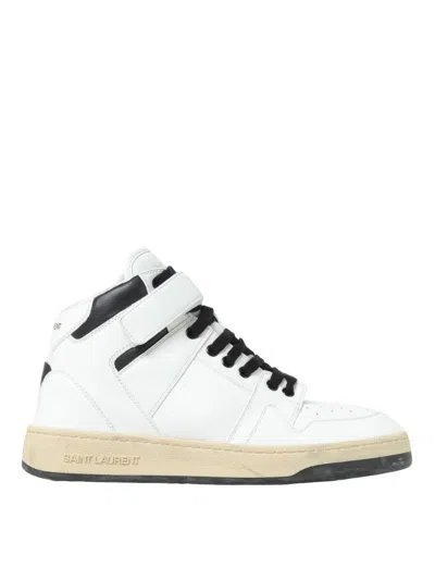 Saint Laurent Men's Lax Mid Top Sneaker Greenwich