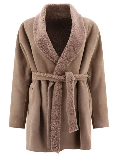 Salvatore Santoro Shearling-trimmed Suede Coat