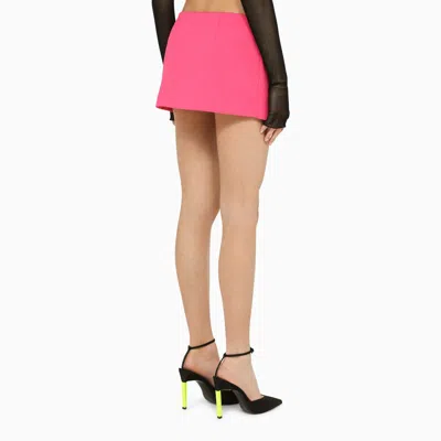 The Andamane High Waist Mini Length Wrap Skirt In Pink