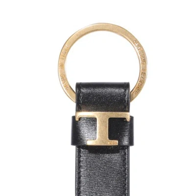 Tod's Gold-tone Logo-plaque Keyring