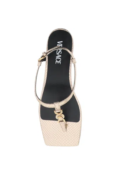 Versace Square-headed Flat Sandals