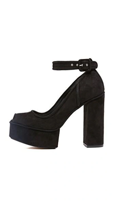 Shop Alexander Wang Aiko Platform Sandals In Black