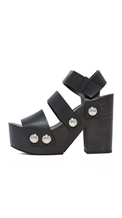 Shop Alexander Wang Tess Clog Sandals In Black