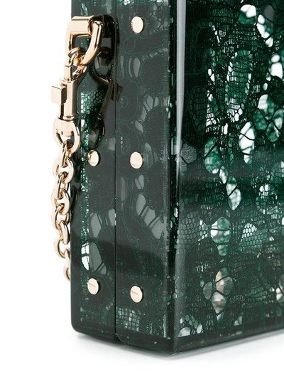 Shop Dolce & Gabbana Dolce Box Clutch In Green