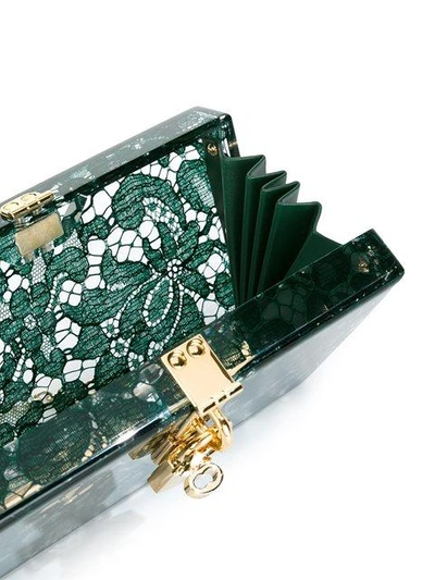 Shop Dolce & Gabbana Dolce Box Clutch In Green