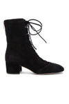 GIANVITO ROSSI Suede Lace Up Boots