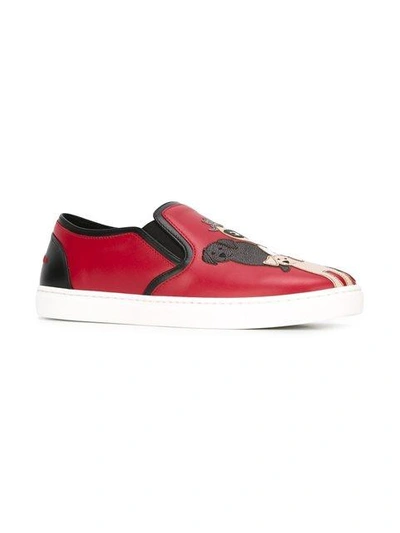 Designers patch slip-on sneakers