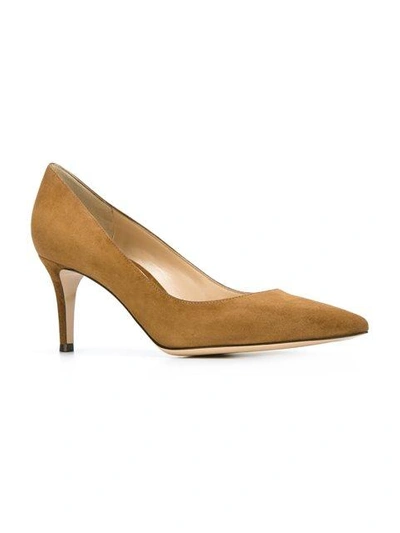 Gianvito Rossi Mid Heel Pumps In Brown