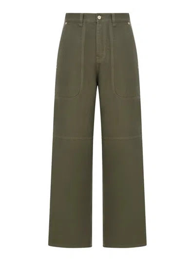 Loewe Cargo Trousers Utility Multiple Pockets In Green