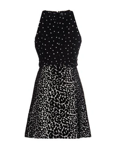 Shop Giambattista Valli Woman Short Dress Black Size 8 Viscose, Cotton, Silk