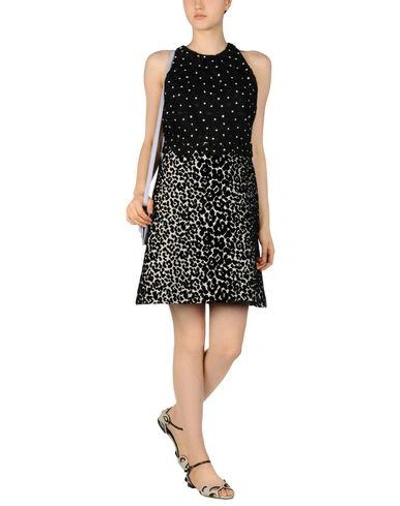 Shop Giambattista Valli Woman Short Dress Black Size 8 Viscose, Cotton, Silk