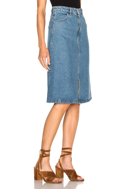 Shop M.i.h. Jeans Parra Skirt In Preshrunk Blue