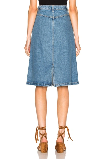 Shop M.i.h. Jeans Parra Skirt In Preshrunk Blue