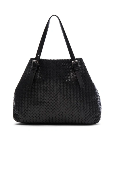 Shop Bottega Veneta Large Woven Tote In Nero