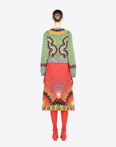 Shop Valentino Mouliné Embroidered Sweater In Green