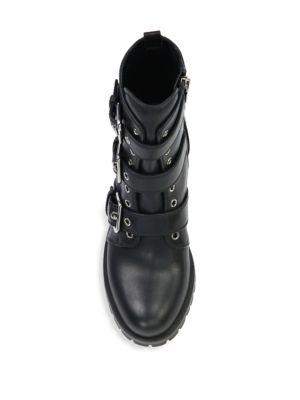 prada triple buckle combat boot