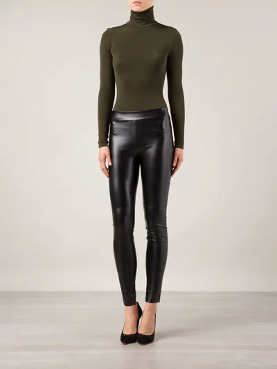 Wolford Shiny Leggings With Elastic Waistband And Seam Detailing In 7005 Black