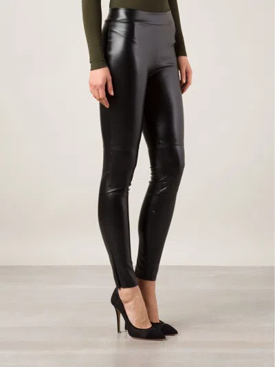 Wolford Shiny Leggings With Elastic Waistband And Seam Detailing In 7005 Black