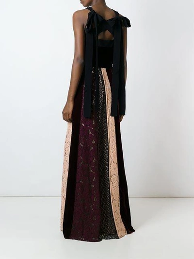 Shop Lanvin Paneled Maxi Dress