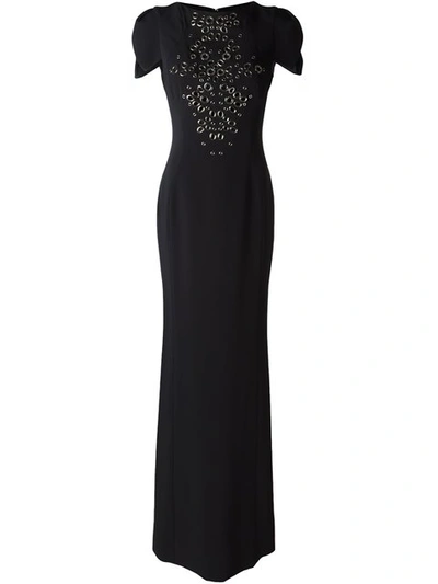 Antonio Berardi Embellished Front Gown - Black