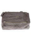 Givenchy Mini Pandora Washed Leather Shoulder Bag In Grey