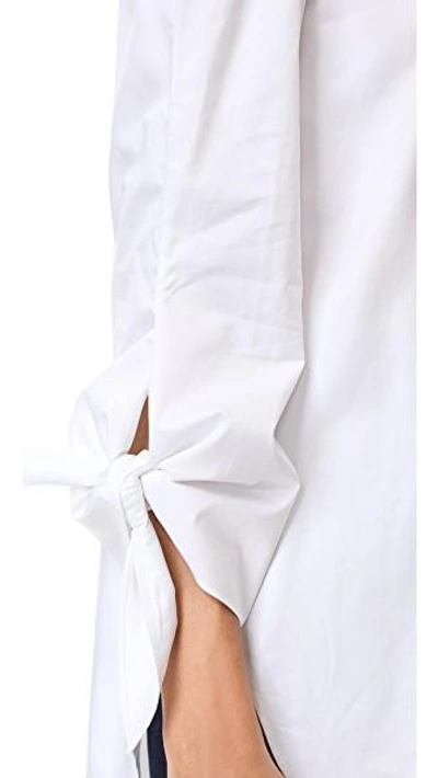 Shop Tibi Off Shoulder Tunic In White