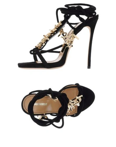 Shop Dsquared2 Sandals In Black