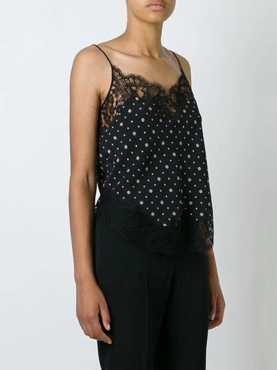 Givenchy Lace Trim Microprint Silk Crepe De Chine Camisole | ModeSens