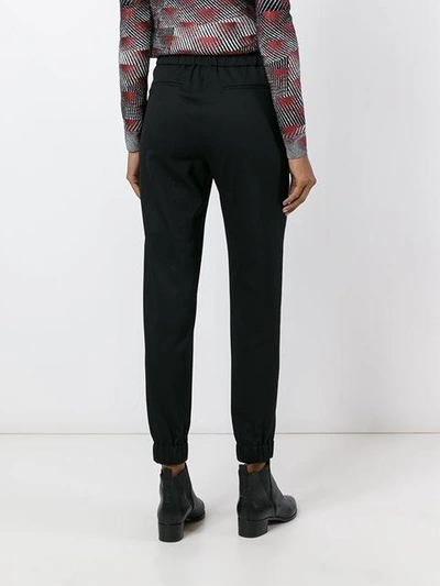 Shop Kenzo Cropped Trousers In Black