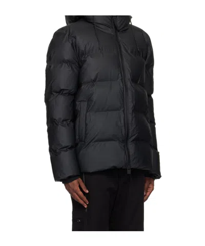 Rains Black Alta Puffer Jacket In Black